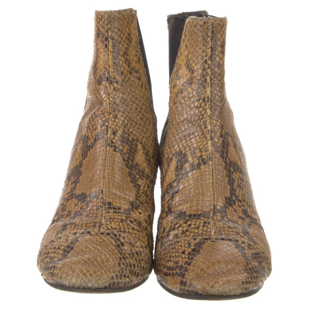 ISABEL MARANT Leather Snake Embossed Python Ankle Danae Boots FR39 US8 - Picture 4 of 8